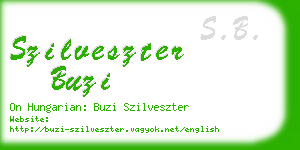 szilveszter buzi business card